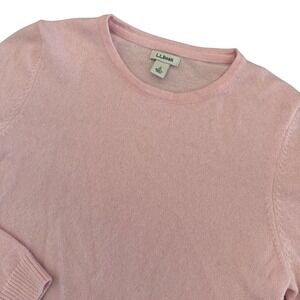 L.L.Bean Cashmere Sweater Crew Neck Soft Knit‎ Pullover Pink Women's Small